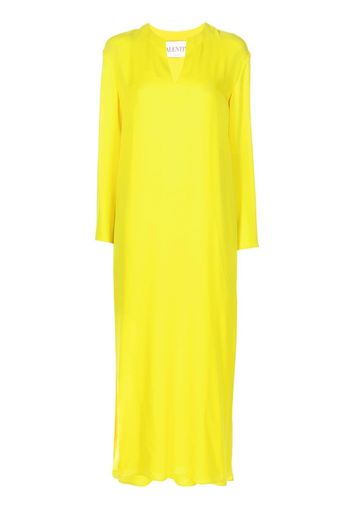 Valentino slit-detail dress - Giallo