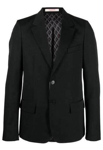 Valentino single-breasted virgin wool blazer - Nero