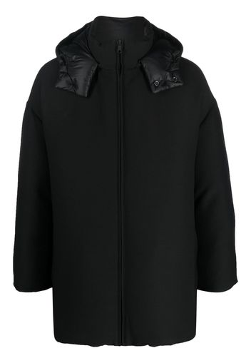 Valentino zip-up hooded coat - Nero