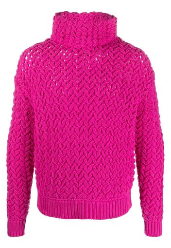 Valentino knitted funnel-neck jumper - Rosa