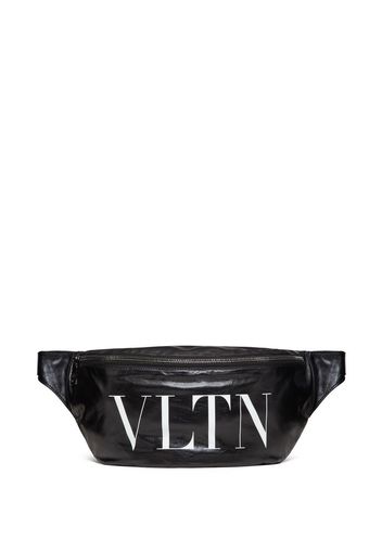 Valentino Garavani logo-print leather belt bag - Nero
