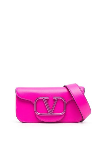 Valentino Garavani logo-plaque shoulder bag - Rosa