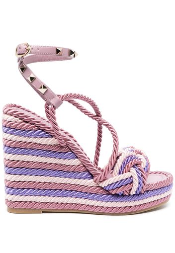 Valentino Garavani braided-strap wedge sandals - Rosa