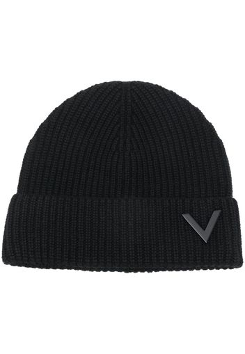 Valentino VLogo Signature beanie hat - Nero