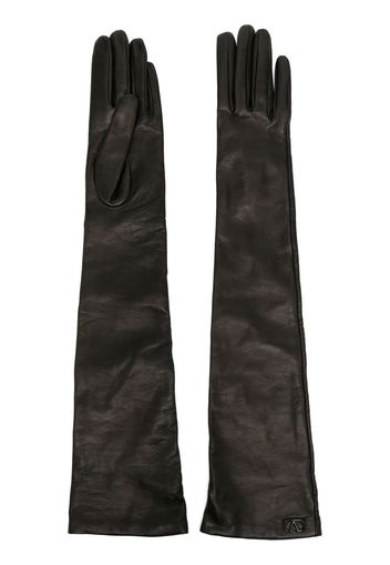 Valentino Garavani VLogo plaque lambskin gloves - Nero