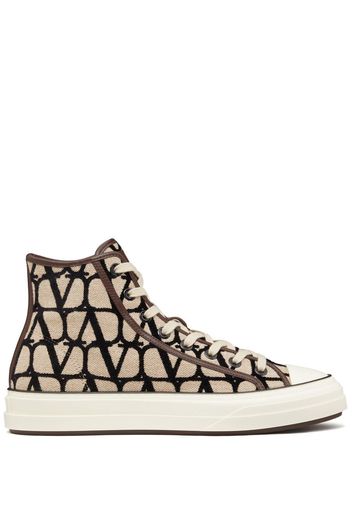 Valentino Garavani Sneakers alte con stampa - Toni neutri