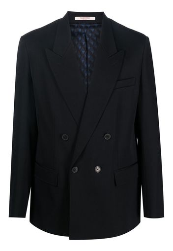 Valentino Blazer doppiopetto con revers a lancia - Blu