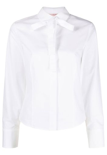 Valentino pussy-bow cotton shirt - Bianco