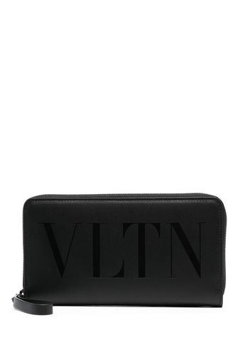 Valentino Garavani logo-print leather wallet - Nero