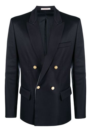 Valentino double-breasted cotton blazer - Blu