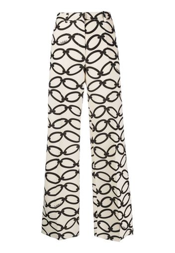 Valentino chain-print trousers - Bianco