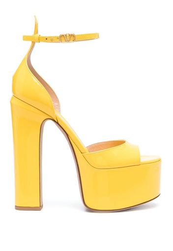 Valentino Garavani Tan-Go 155mm patent-leather sandals - Giallo