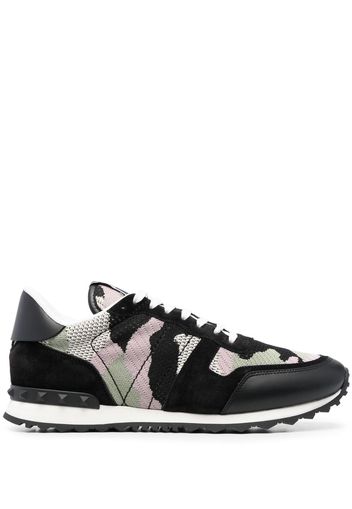 Valentino Garavani Camouflage Rockrunner low-top sneakers - Nero