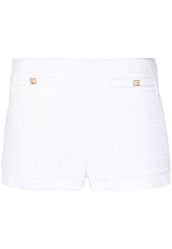 Valentino Rockstud bouclé shorts - Bianco