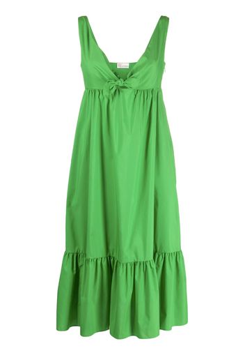 Valentino sleeveless tiered midi dress - Verde