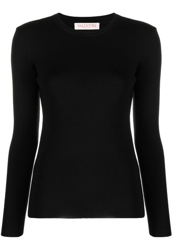 Valentino open-back knitted top - Nero