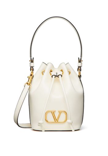 Valentino Garavani Borsa a secchiello VLOGO mini - Bianco