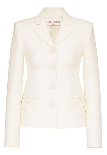 Valentino Garavani bow-detail blazer - Bianco