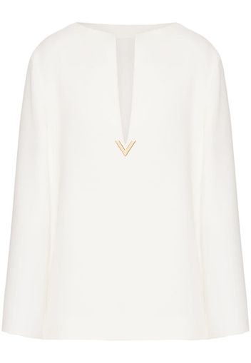 Valentino Garavani VGold silk blouse - Bianco