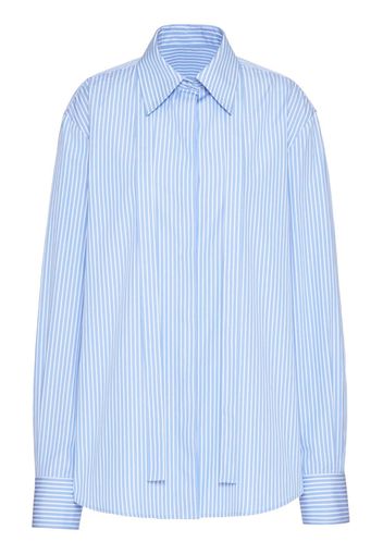 Valentino Garavani stripe-pattern cotton shirt - Blu