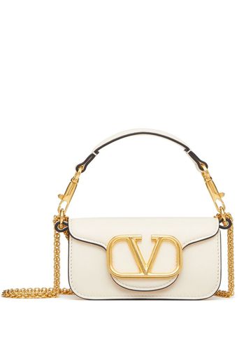 Valentino Garavani Borsa a spalla Locò VLOGO piccola - Bianco