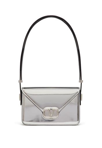 Valentino Garavani small Letter mirrored shoulder bag - Argento