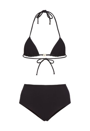 Valentino Garavani VLogo plaque bikini set - Nero