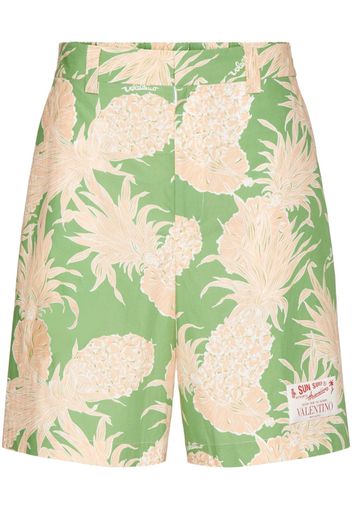 Valentino Garavani pineapple-print cotton shorts - MM6