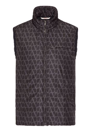 Valentino Garavani monogram-pattern zipped gilet - Nero