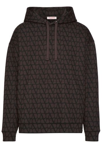 Valentino Garavani Toile Iconographe-print cotton hoodie - Marrone