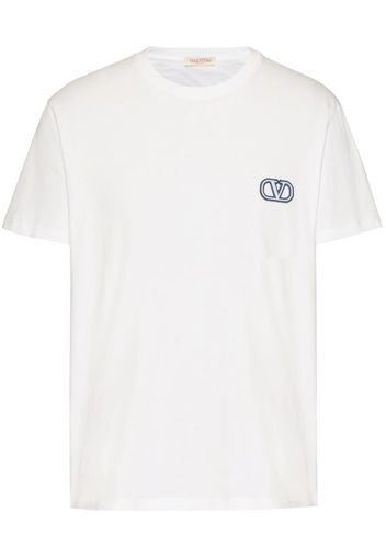 Valentino VLogo-embroidered T-shirt - Bianco