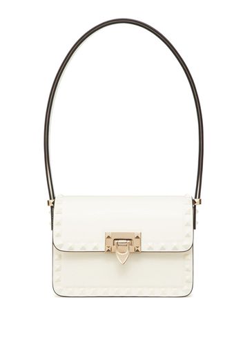 Valentino Garavani Rockstud leather shoulder bag - Bianco