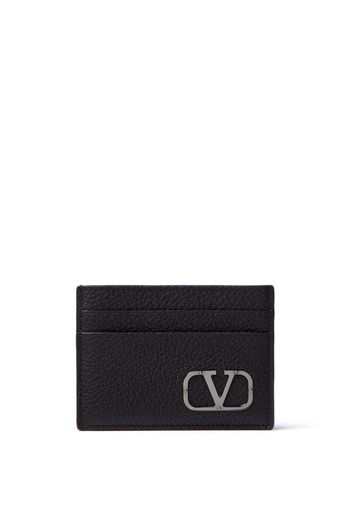 Valentino Garavani VLogo Type leather cardholder - Nero