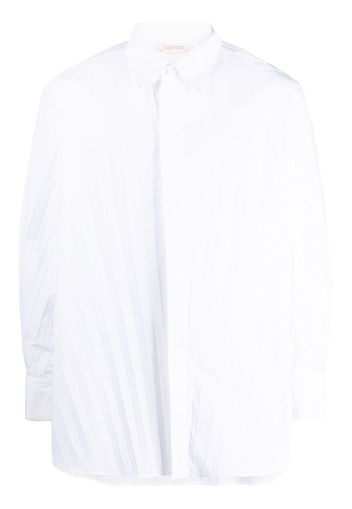 Valentino Garavani pleated long-sleeve shirt - Bianco