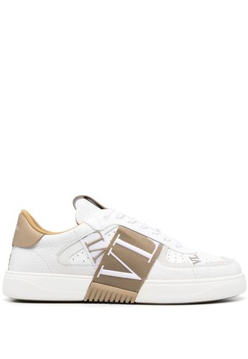 Valentino Garavani VL7N logo-strap leather sneakers - Bianco