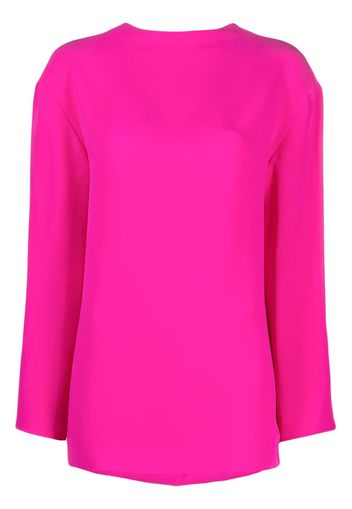 Valentino Garavani draped-back silk blouse - Rosa