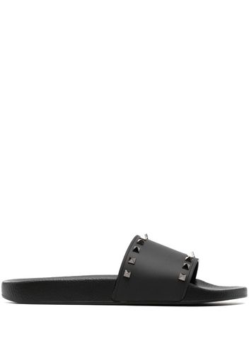 Valentino Garavani Rockstud slide sandals - Nero