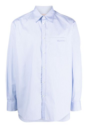 Valentino Garavani embroidered-logo cotton shirt - Bianco