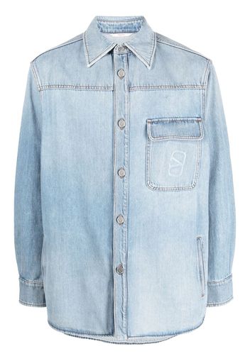 Valentino Garavani long-sleeve buttoned denim shirt - Blu