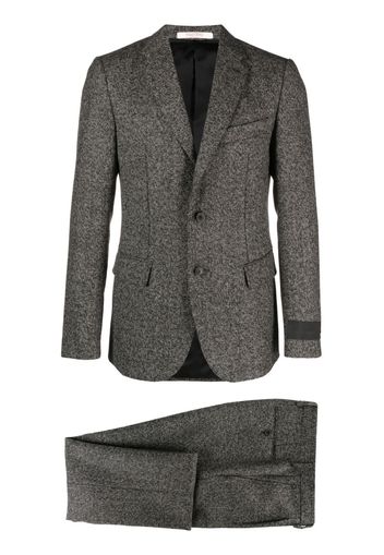 Valentino Garavani tweed tailored single-breasted suit - Grigio