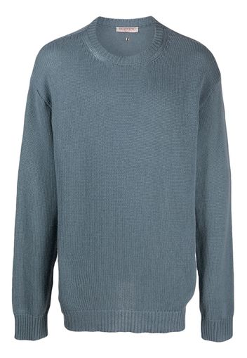 Valentino Garavani stud-embellished cashmere jumper - Blu