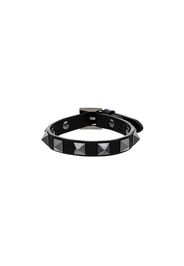 black Rockstud leather bracelet