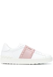 Rockstud open leather sneakers