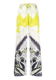 Valentino floral-print trousers - Verde