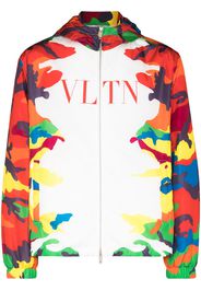 Valentino VAL COL CAMO SLIM FIT NYLON JKT WB MLTI - Bianco