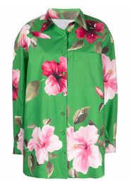 Valentino Cappotto a fiori - Verde