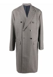 Valentino houndstooth double-breasted coat - Grigio