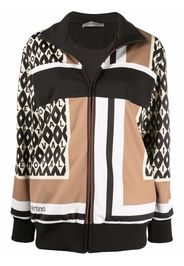 Valentino logo-print panelled jacket - Nero