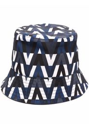 Valentino reversible Optical Valentino bucket hat - Blu