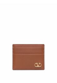 Valentino Garavani VLogo leather cardholder - Marrone